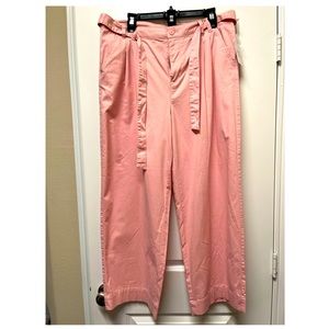 Relaxed fit self belt pant